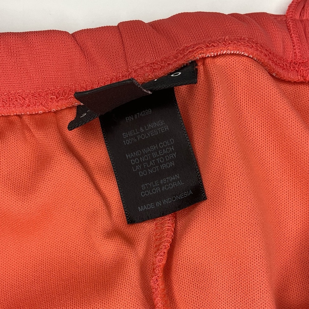 New - EnFocus Tea Length Coral Ruched Dress - Picture 9 of 9